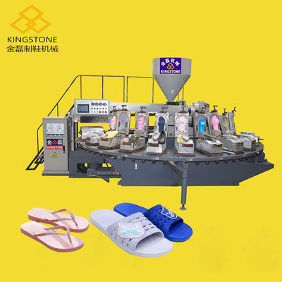 Rotary 24 Stations Sandals Making Machine With Servo Motor Single Color