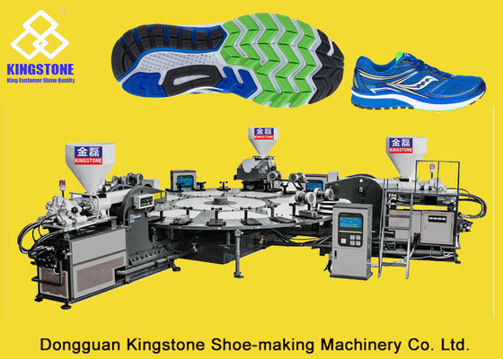 Rotary Three Color TPR PVC Sole Injection Machine Direct Injection Moulding