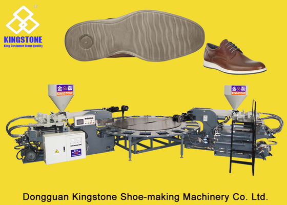 Automatic Rotary PVC/TPR Shoe Sole Making Machine , Outsole Direct Injection Moulding Machine