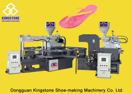 Rotary Two Color PVC Jelly Sandal Injection Molding Machine 4.3*3.3*2.9m / 2 Years Gurantee