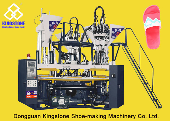 Rotary 3 Colors Slipper Making Machine For Slipper Flip Flop Upper / Strap