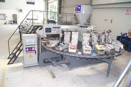 120-200 Pairs / Hour PVC lady's Sandal Slipper Making Machine Single Color Air Blowing Machine