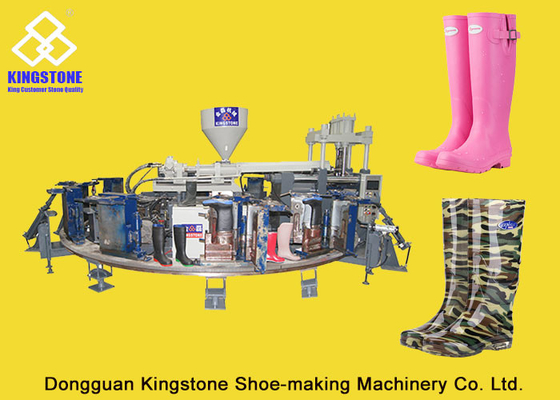 12 Stations 1/2 Color Boot Injection Molding Machine , Gumboots Making Machine 