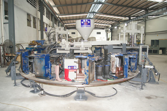 12 Stations 1/2 Color Boot Injection Molding Machine , Gumboots Making Machine 