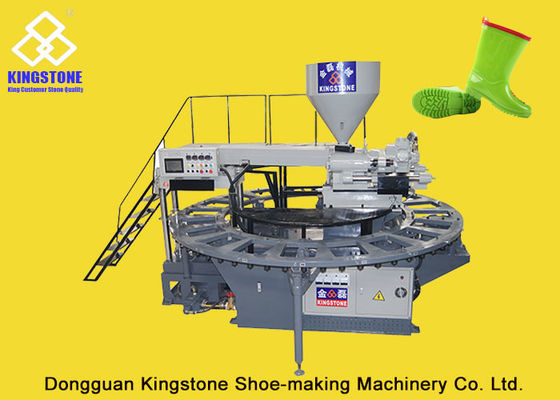 PVC Short Boot Shoe Factory Production Line , Rotary Injection Molding Machine 