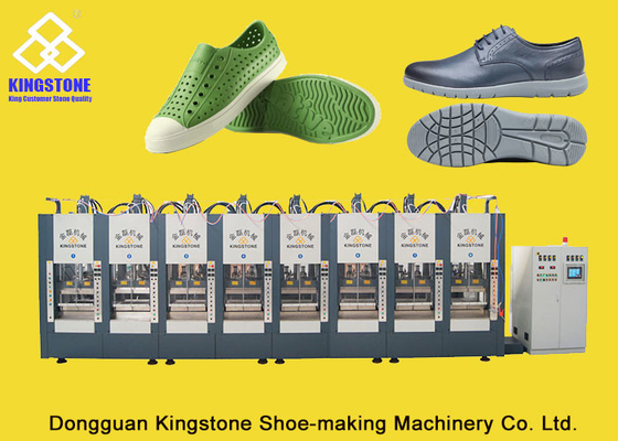 8 Stations Shoe Sole Making Machine Production Line For EVA Slipper / Sandals / Boots