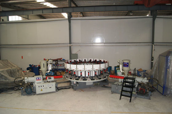 8.2*3.6*2.5m PVC Shoes Making Machine 20 Stations For Thermoplastic Raw Materials