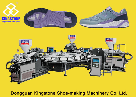 High Production Rotary PVC/ TPR Shoe Sole Making Machine One / Two / Three Colors