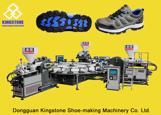 Automatic Safety Shoe Making Machine , PVC Sports Shoe Sole Mould Making Machine 