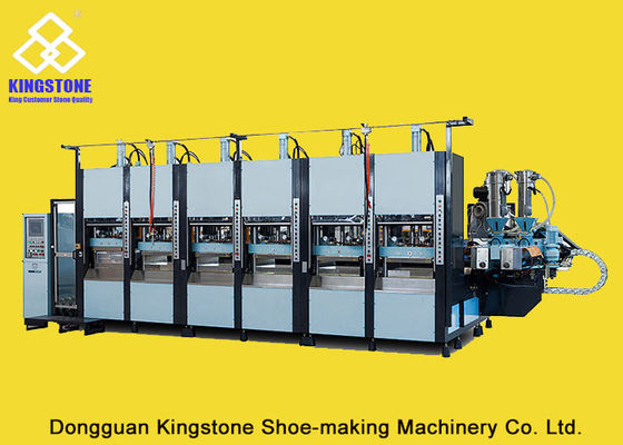EVA Slipper Making Shoe Sole Making Machine With Full Production Line / 6 Stations