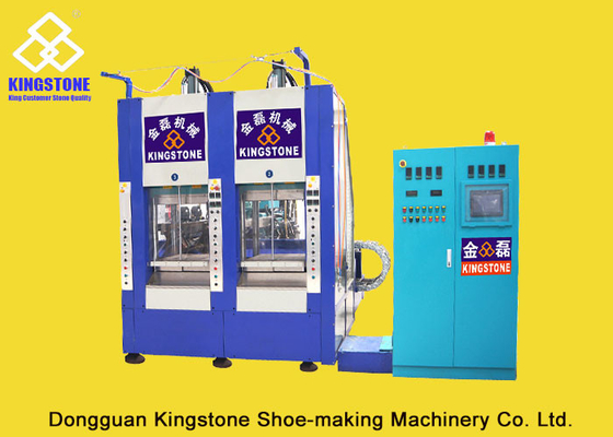 Two Stations EVA Shoes Slipper Making Machine With Full Automatic Open - Close Mould