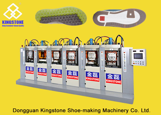 TPU TR PVC Shoe Sole Making Machine 6 Stations With P.I.D. Control System