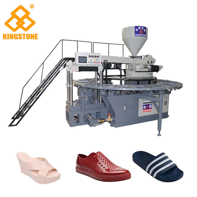 Rotary Type 1/2 Color PVC Jelly Slippers Sandals Injection Molding Machine With Servo System