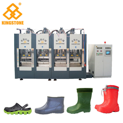 Servo System Plastic Shoes Making Machine For EVA Foaming Slipper Sandals Shoes Boots With 300-400 Pairs/ Hour