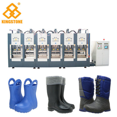 Servo System Plastic Shoes Making Machine For EVA Foaming Slipper Sandals Shoes Boots With 300-400 Pairs/ Hour