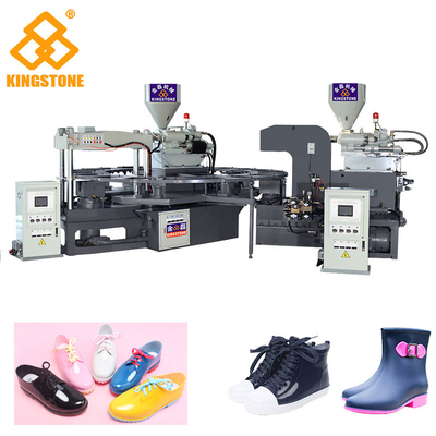 Fully Automatic 1/2 Color PVC Shoes Making Machine 110-150 Pair Per Hour / 6 Tons