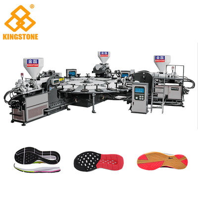 High Production Rotary PVC/ TPR Shoe Sole Making Machine One / Two / Three Colors