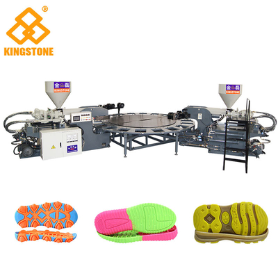 Automatic Rotary PVC/TPR Shoe Sole Making Machine , Outsole Direct Injection Moulding Machine