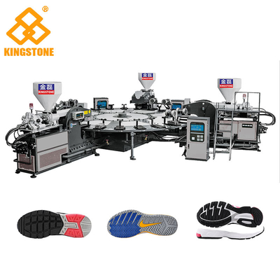 1 / 2 / 3 Color TPR PVC Sole Making Machine 100-120pairs / Hour For Plastic Shoes