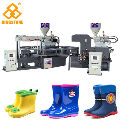 PVC Short Boot Shoe Factory Production Line , Rotary Injection Molding Machine 