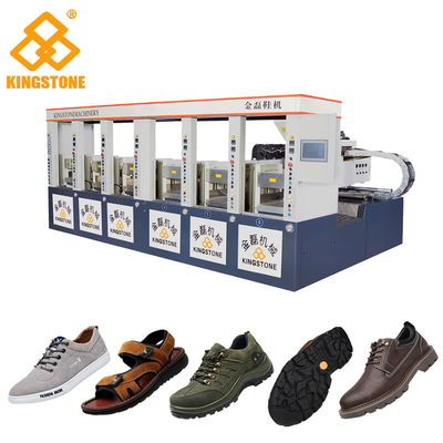 Two Layer Shoe Sole Mould Making Machine , Safety Shoe Making Machine Low Labour