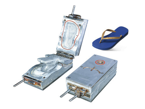 One Pair Flip Flop Mold Strap And Sole Injection Moulding Machine Aluminum Steel
