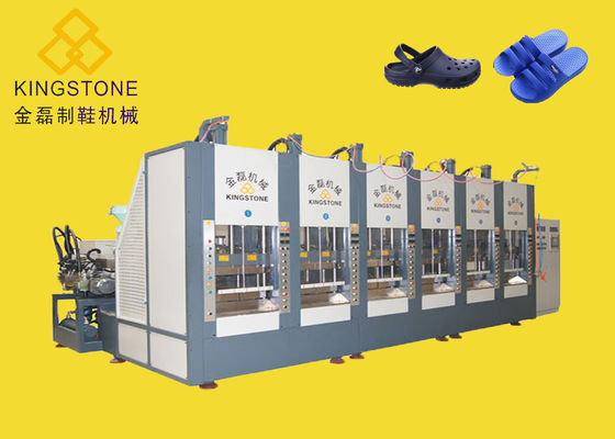 Servo System Plastic Shoes Making Machine For EVA Foaming Slipper Sandals Shoes Boots With 300-400 Pairs/ Hour