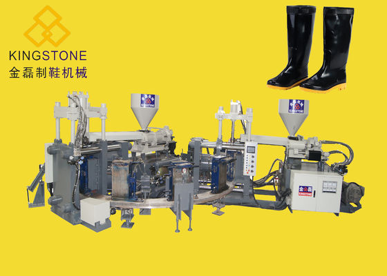 2 Color Double Injection Molding Machine For Plastic Shoes Boots