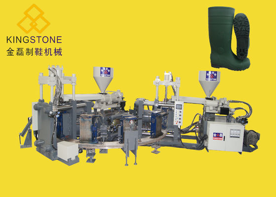Two Color Injection Molding Machine For PVC Gumboots / Rain Boots