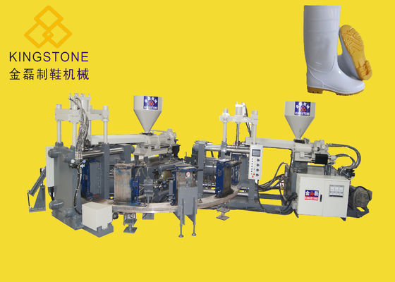 Safety Gumboots Shoe Injection Molding Machine 16 Station 2 Color