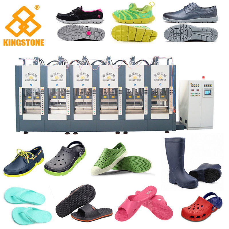EVA Plastic Sleeper Chappal Making Machine Vertical type 10 stations