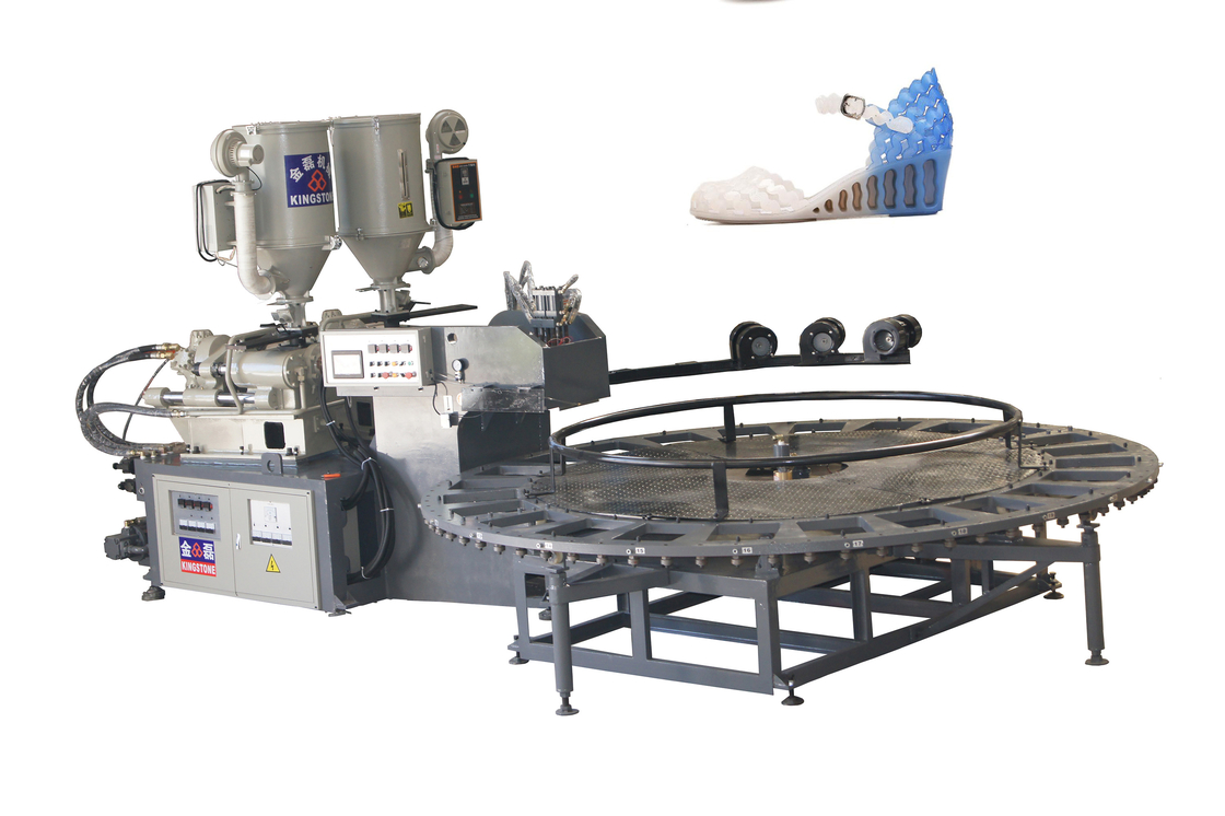 Double Density PVC TR TPU Tpr Sole Making Machines For Leather Shoes / 5*3*2m