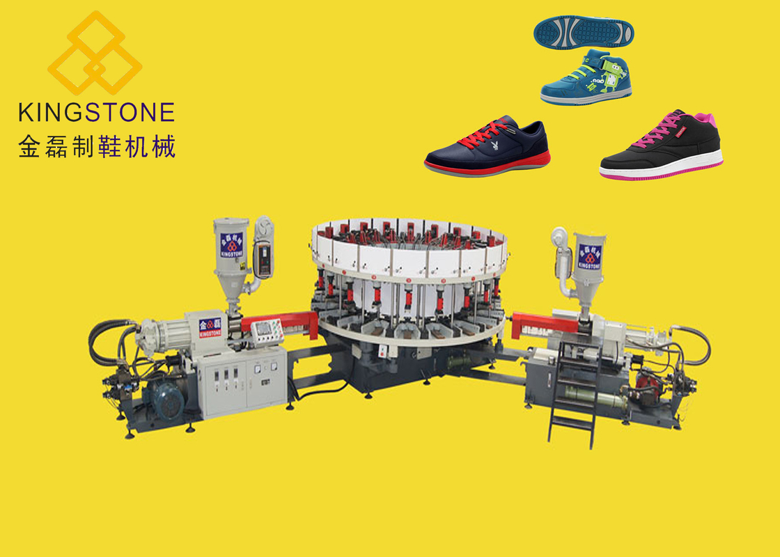 Single / Double Color Soles PVC Shoes Making Machine For Sneaker Outsoles Winter Shoes