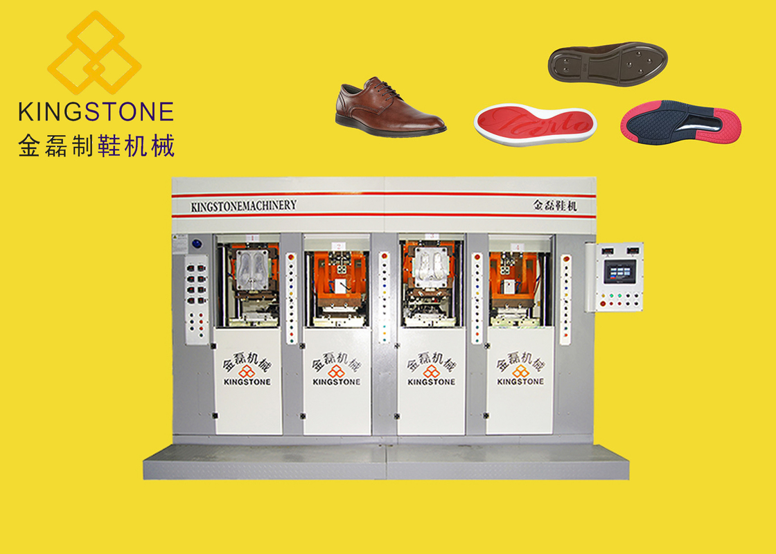 Italy Style 1 / 2 Color Shoe Sole Making Machine With 220 TON Clamping Force