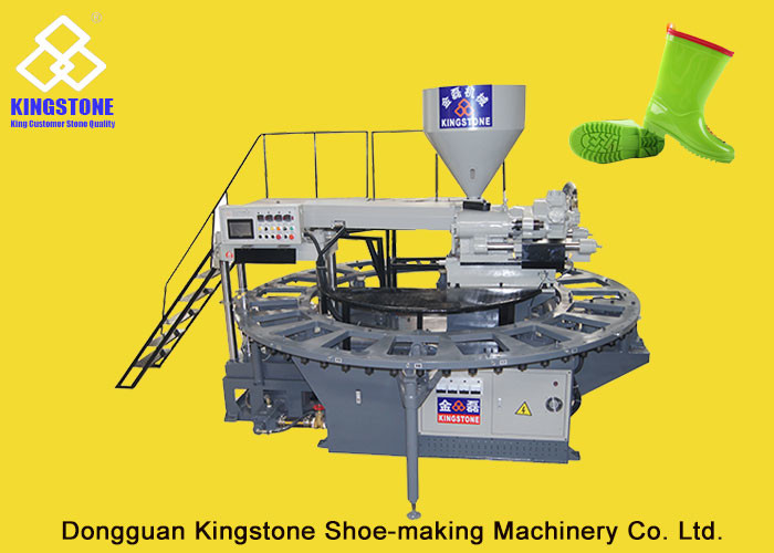 PVC Short Boot Shoe Factory Production Line , Rotary Injection Molding ...